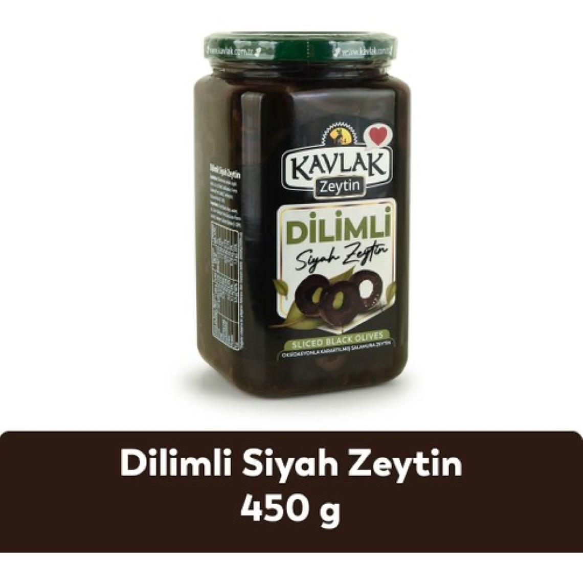 Kavlak Zeytin 450 gr Siyah Dilimli Zeytin