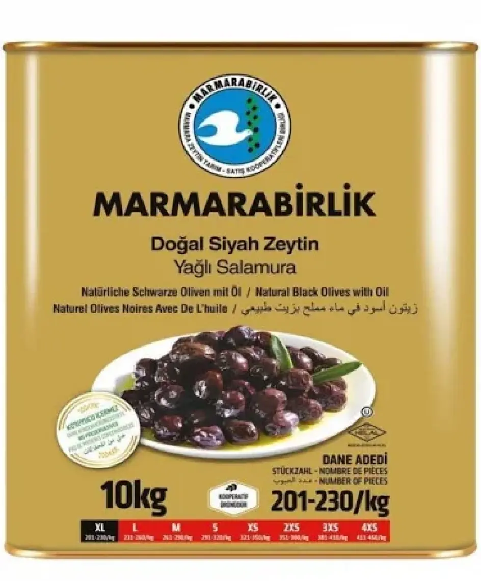 Marmarabirlik Mega Xl- Yağlı Salamura  Zeytin 10 kg