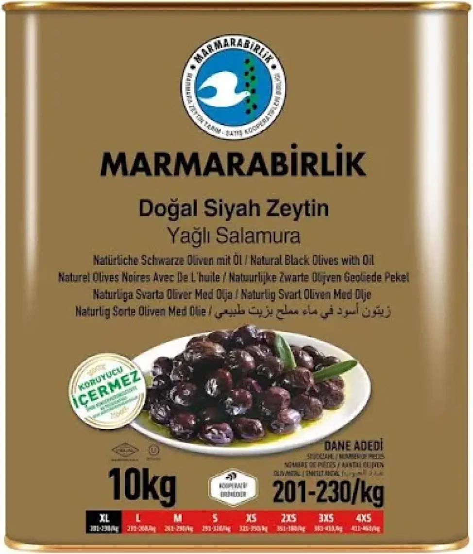 Marmarabirlik Mega Xl- Yağlı Salamura  Zeytin 10 kg