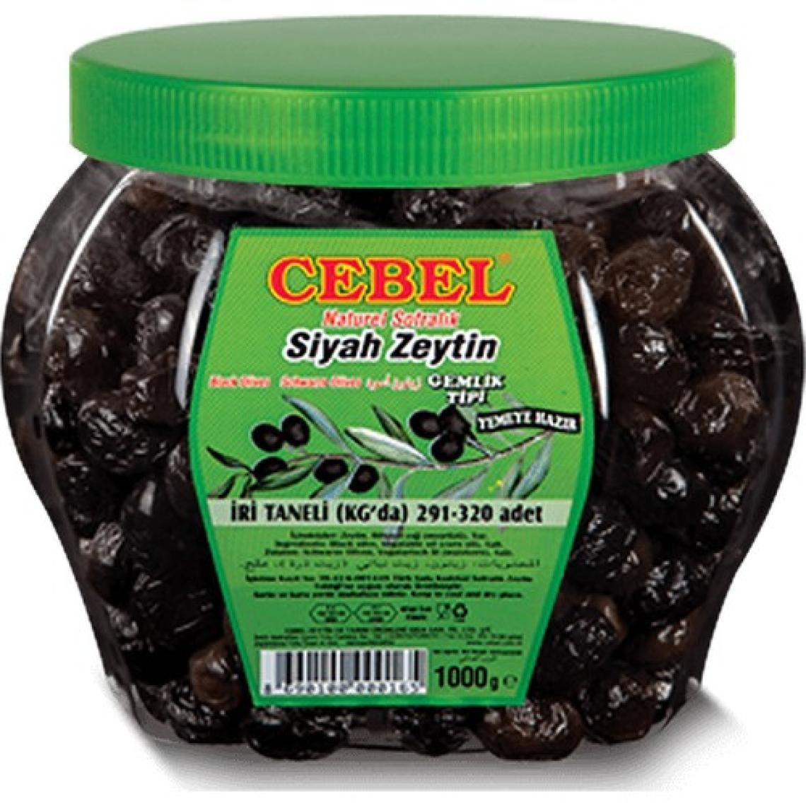 Cebel Siyah Zeytin 291-320 1 kg Pet