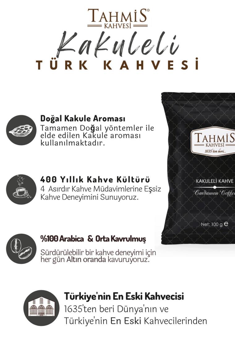 Tahmis Tek Paket Kakuleli Türk Kahvesi 100 gr