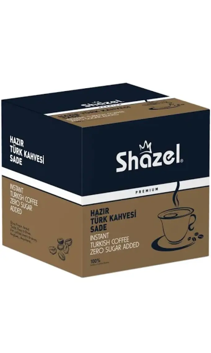 Shazel Hazır Türk Kahvesi Ofis Seti Sade 30'lu 3 Kutu