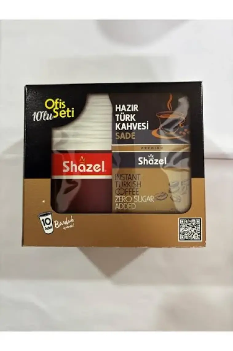 Shazel Hazır Türk Kahvesi Ofis Seti Sade 30'lu 3 Kutu