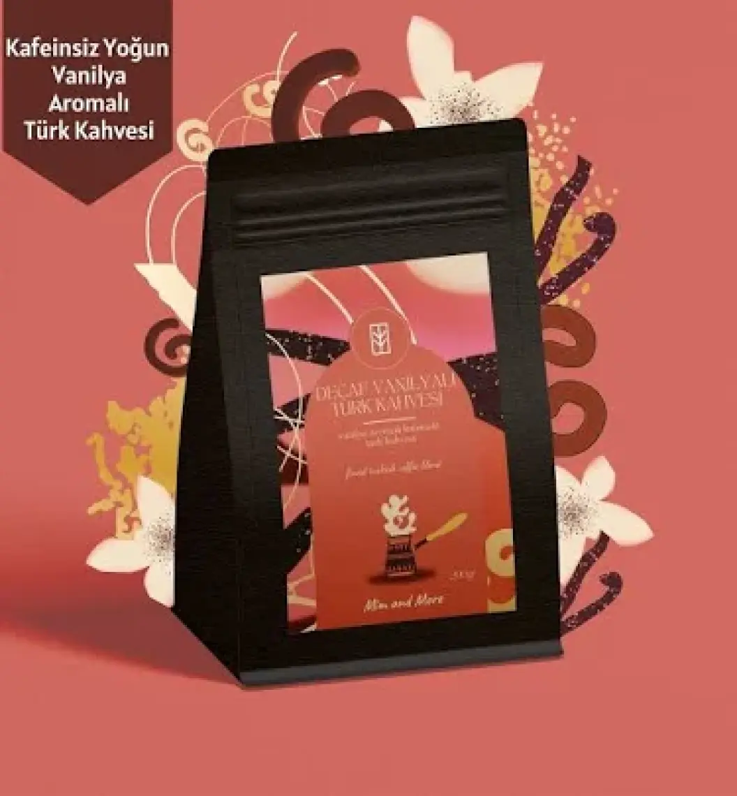 Mim And More Vanilya Aromalı Kafeinsiz Türk Kahvesi 200 gr