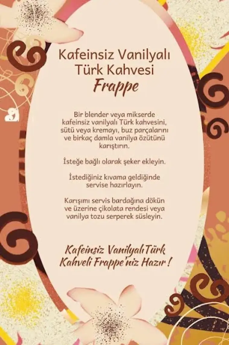 Mim And More Vanilya Aromalı Kafeinsiz Türk Kahvesi 200 gr