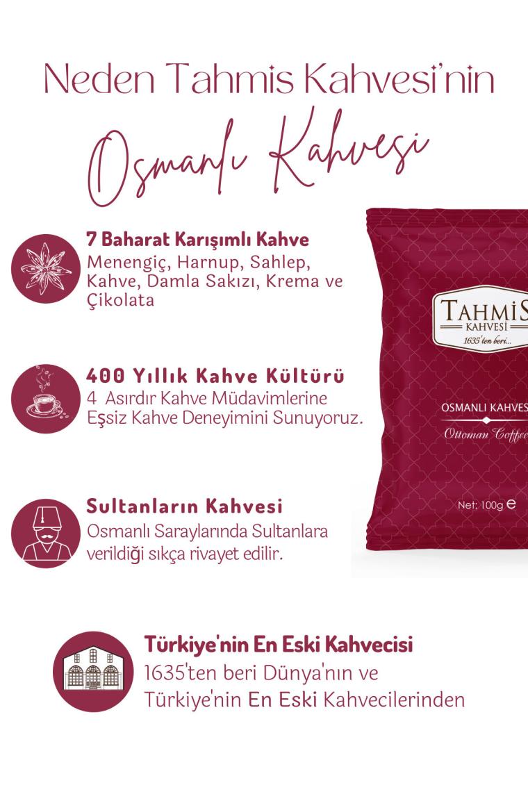 Tek Paket Osmanlı Kahvesi (OSMANLI DİBEK - MİRVARİ) 100 gr - 7 Karışımlı