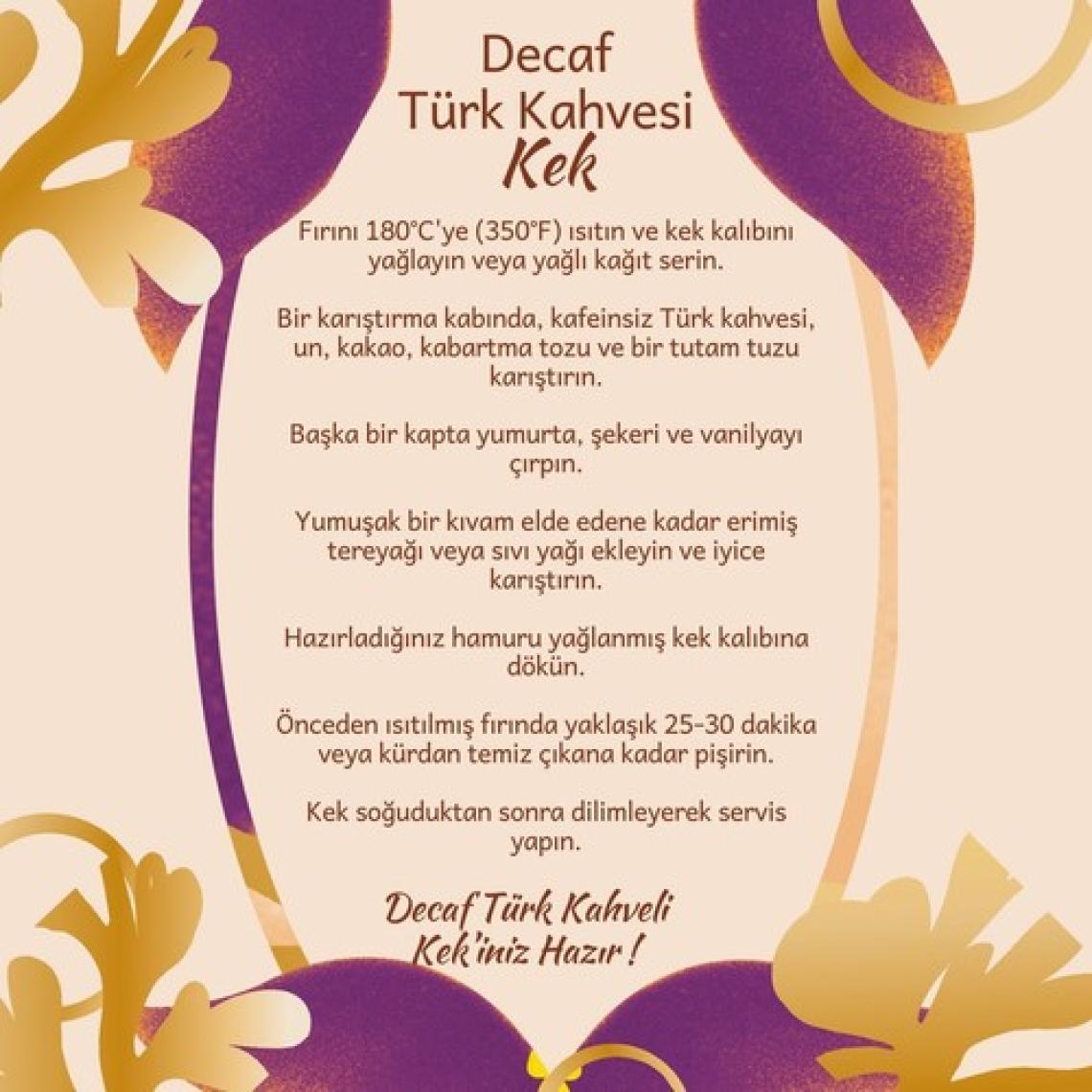 Mim and More Decaf Turkish Coffee - Kafeinsiz Türk Kahvesi, 200 gr