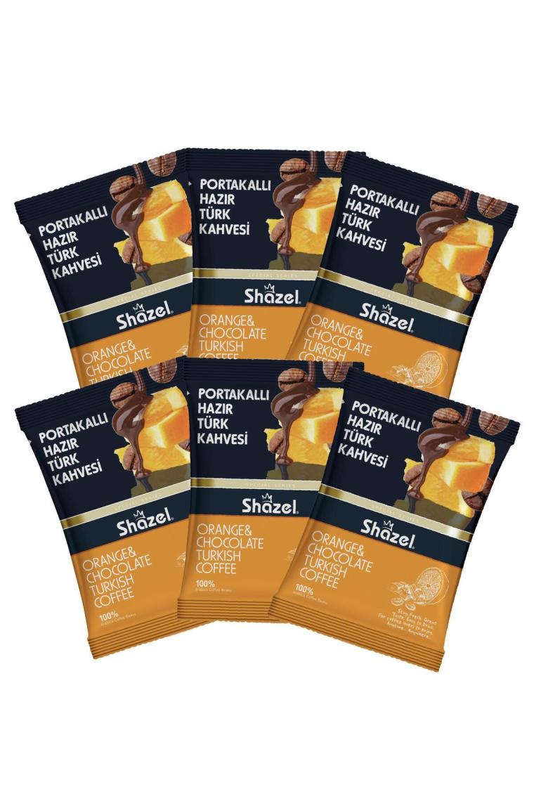Portakallı Hazır Türk Kahvesi 100 gr X 6 Adet (AROMALI)