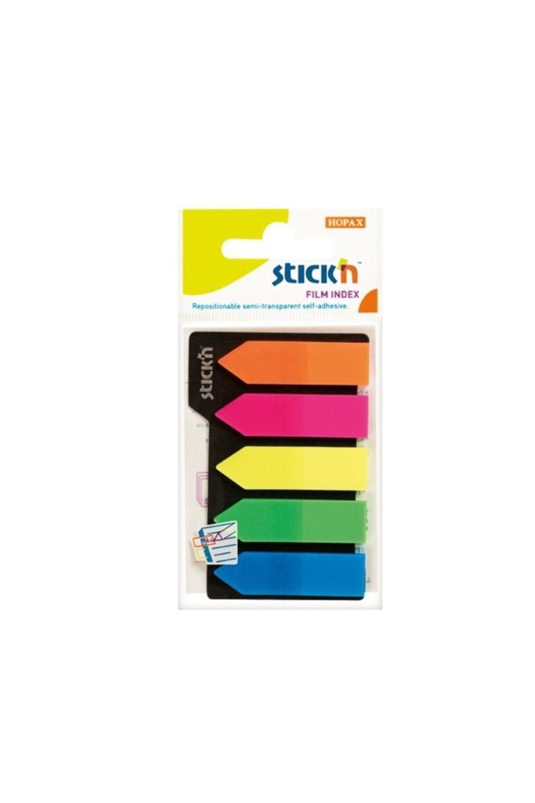 Hopax Stickn 21143 Indeks (işaret Bandı) Yapışkanlı 25 Yaprak 45x12 Mm Ok Şekilli 5 Li