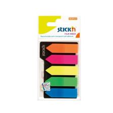 Hopax Stickn 21143 Indeks (işaret Bandı) Yapışkanlı 25 Yaprak 45x12 Mm Ok Şekilli 5 Li