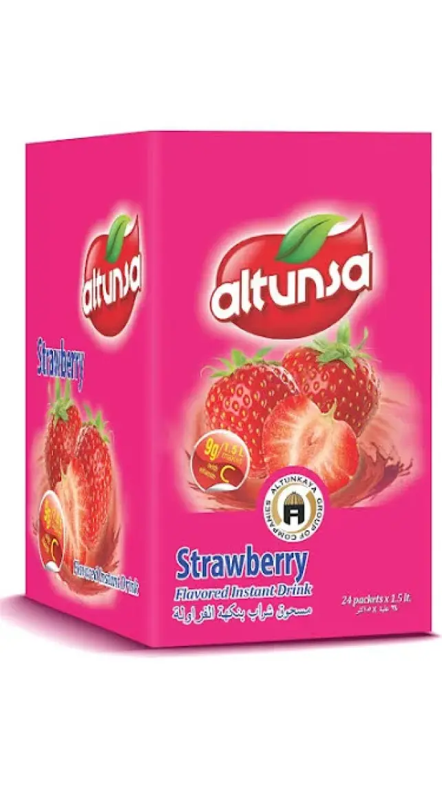 Altunsa Çilek Aromalı Soğuk Toz İçecek 9 gr X 24 Adet