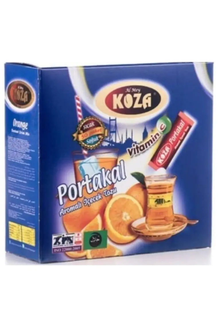 Koza Tek İçimlik Portakal Aromalı İçecek Tozu 50'li Stick Paket – Pratik, Ferahlatıcı ve Taşınabilir Lezzet