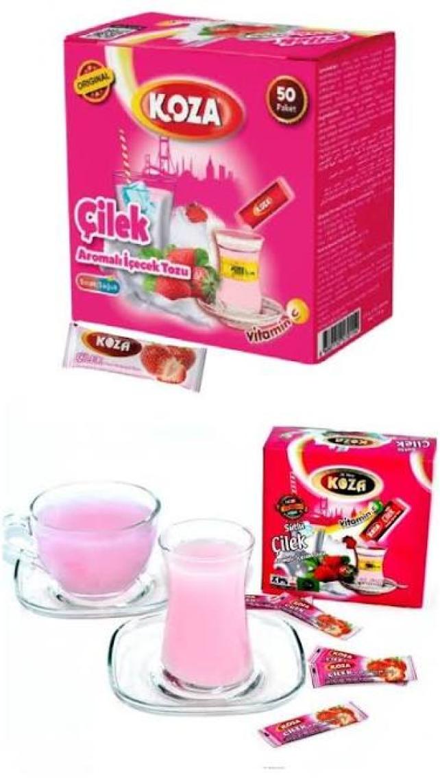 Koza Tek İçimlik Çilek Aro. İçecek Tozu (50 Stick)