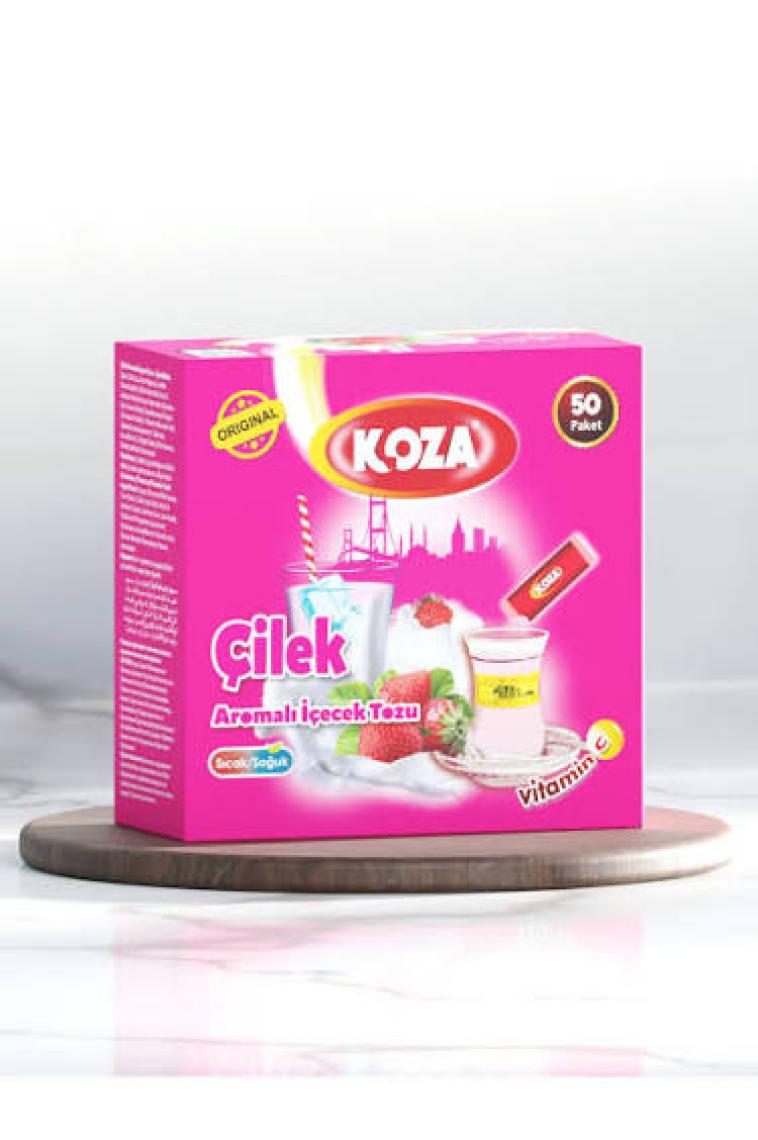 Koza Tek İçimlik Çilek Aro. İçecek Tozu (50 Stick)