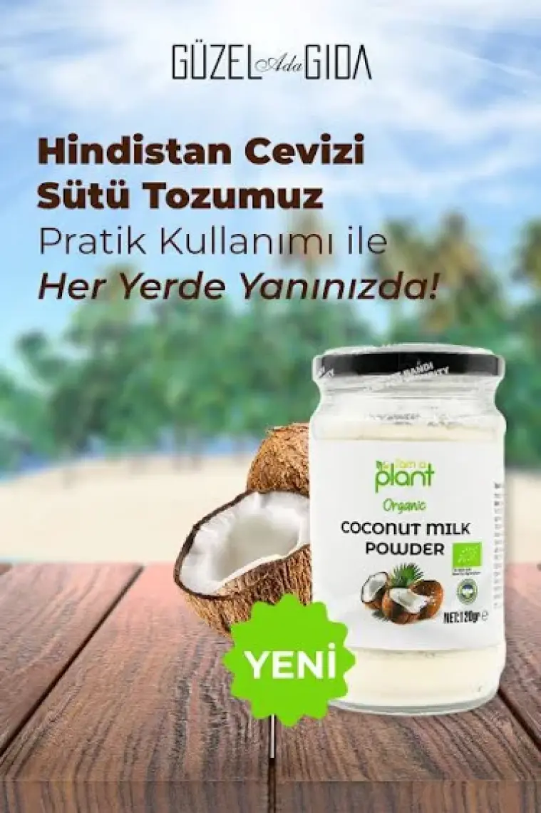 Güzel Ada Gıda Organik Hindistan Cevizi Sütü Tozu 120 Gr