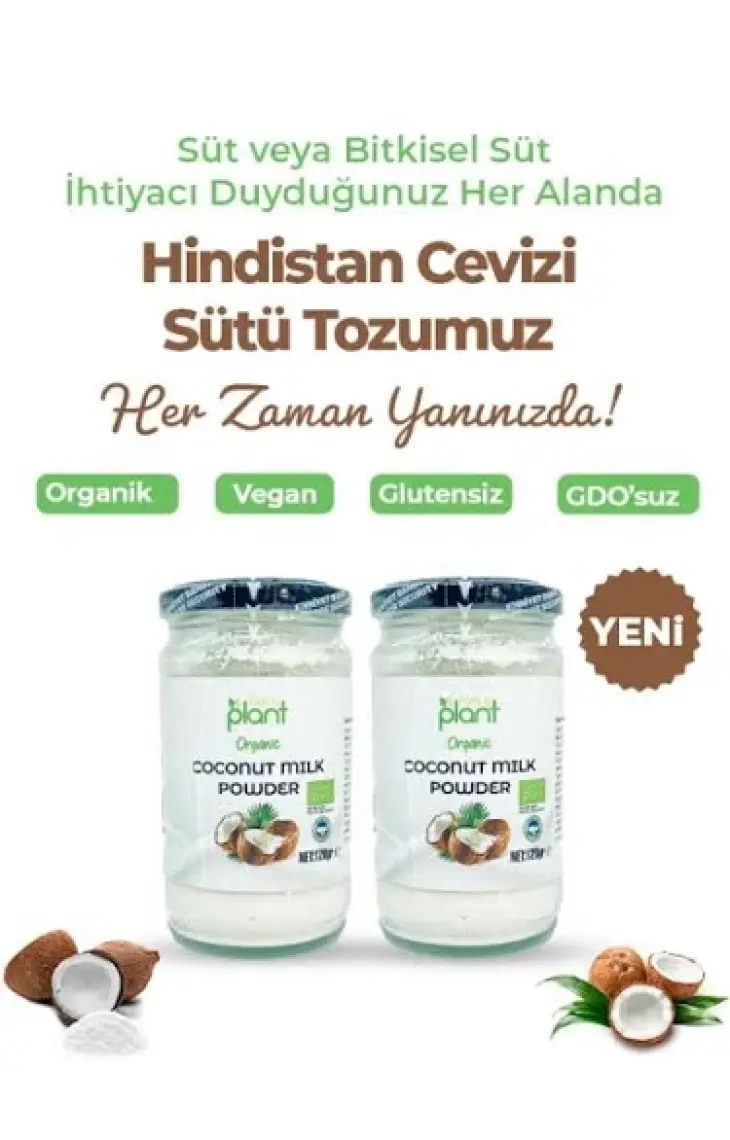 Güzel Ada Gıda Organik Hindistan Cevizi Sütü Tozu 120 Gr