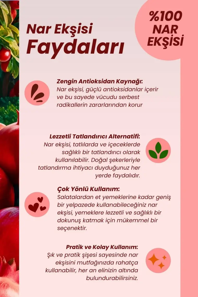 Mim And More Nar Ekşisi - Doğal, Katkısız, Şeker İlavesiz, 250 ml
