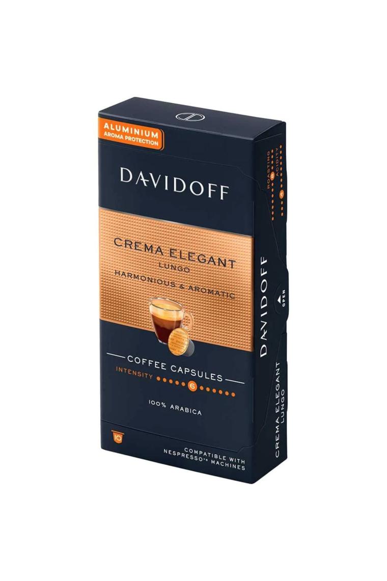 Davidoff Crema Elegant Lungo Harmonious ve Aromatic Kapsül Kahve 10'lu