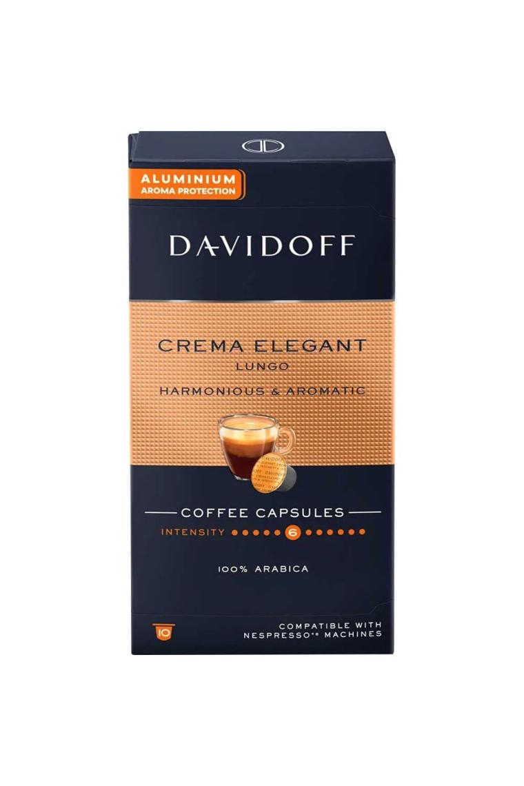 Davidoff Crema Elegant Lungo Harmonious ve Aromatic Kapsül Kahve 10'lu