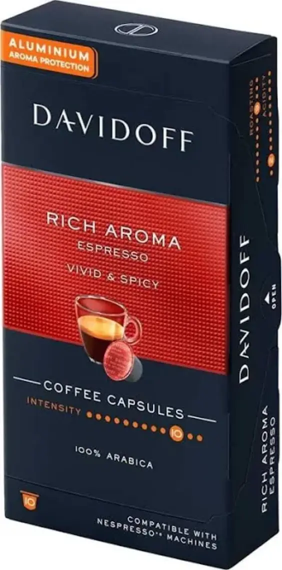 Davidoff Rich Aroma Espresso Nespresso Uyumlu Kapsül Kahve 10 Adet