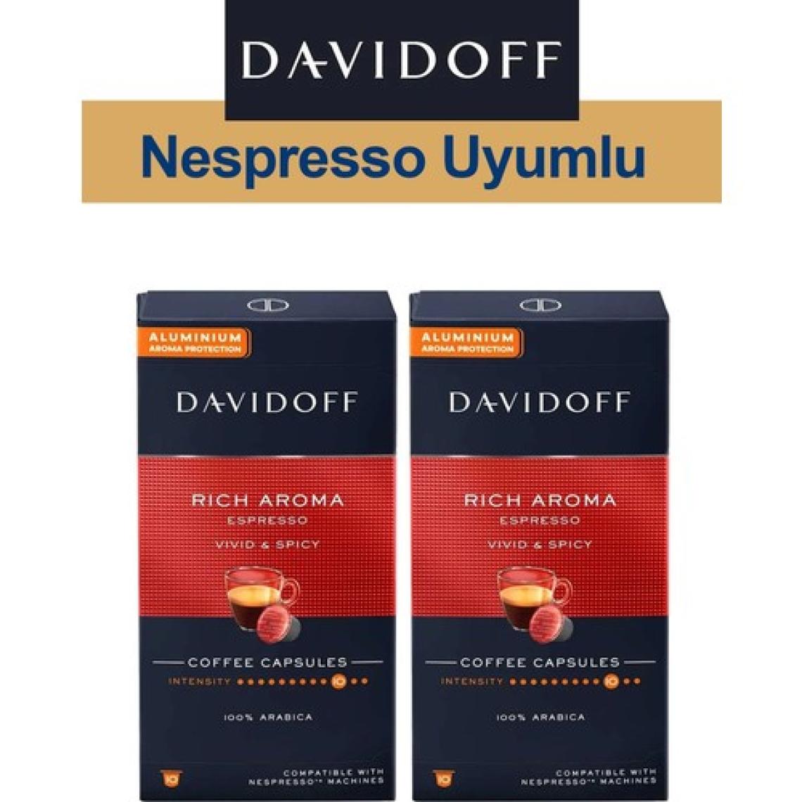 Davidoff Nespresso Uyumlu Kapsül Kahve Rich Espresso 2 x 10 Adet