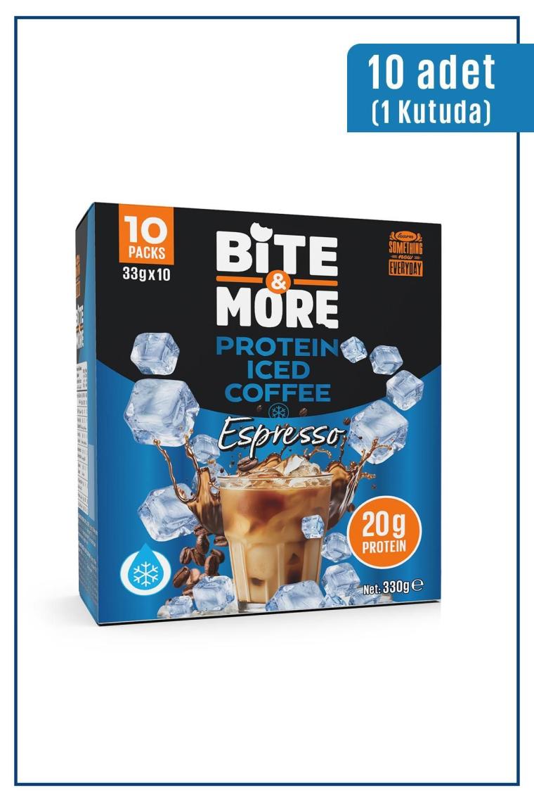 Bite & More Proteinli Soğuk Kahve Espresso 33 gr x10 Adet