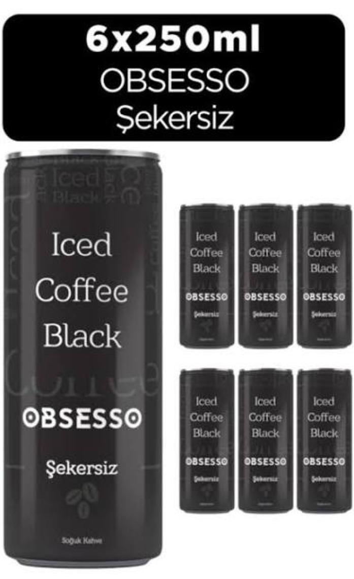 Obsesso Black Şekersiz 250 ml x 6'lı