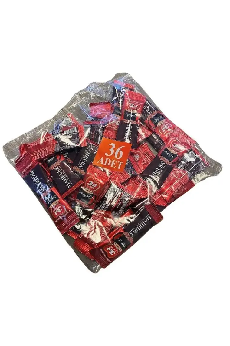 Mahbuba Coffee 3ü1 Arada 36x9gr Mini Küçük Boy İkramlık Otobüs Hazır Kahve Poşet