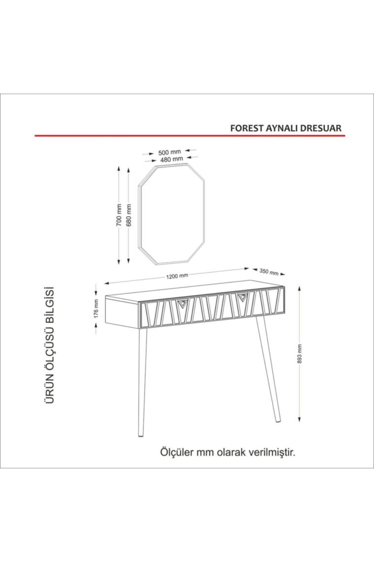 Exclusive Forest Aynalı Dresuar Ceviz-garden