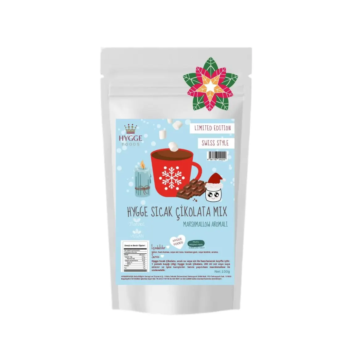 Hygge Sıcak Çikolata Mix Marshmallow Aromalı - Swiss Style Premium Set - 2 Adet