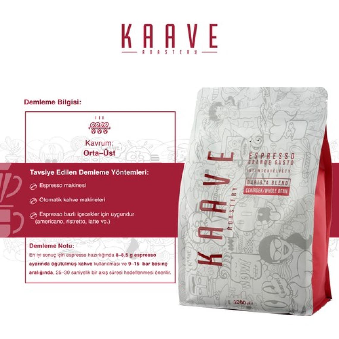 Kaave Roastery Grande Gusto Espresso Çekirdek 1 kg