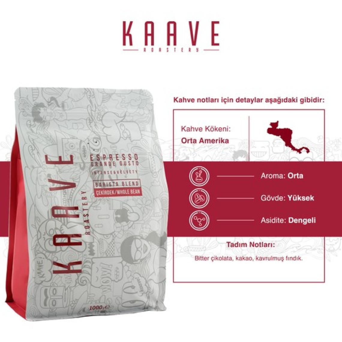 Kaave Roastery Grande Gusto Espresso Çekirdek 1 kg