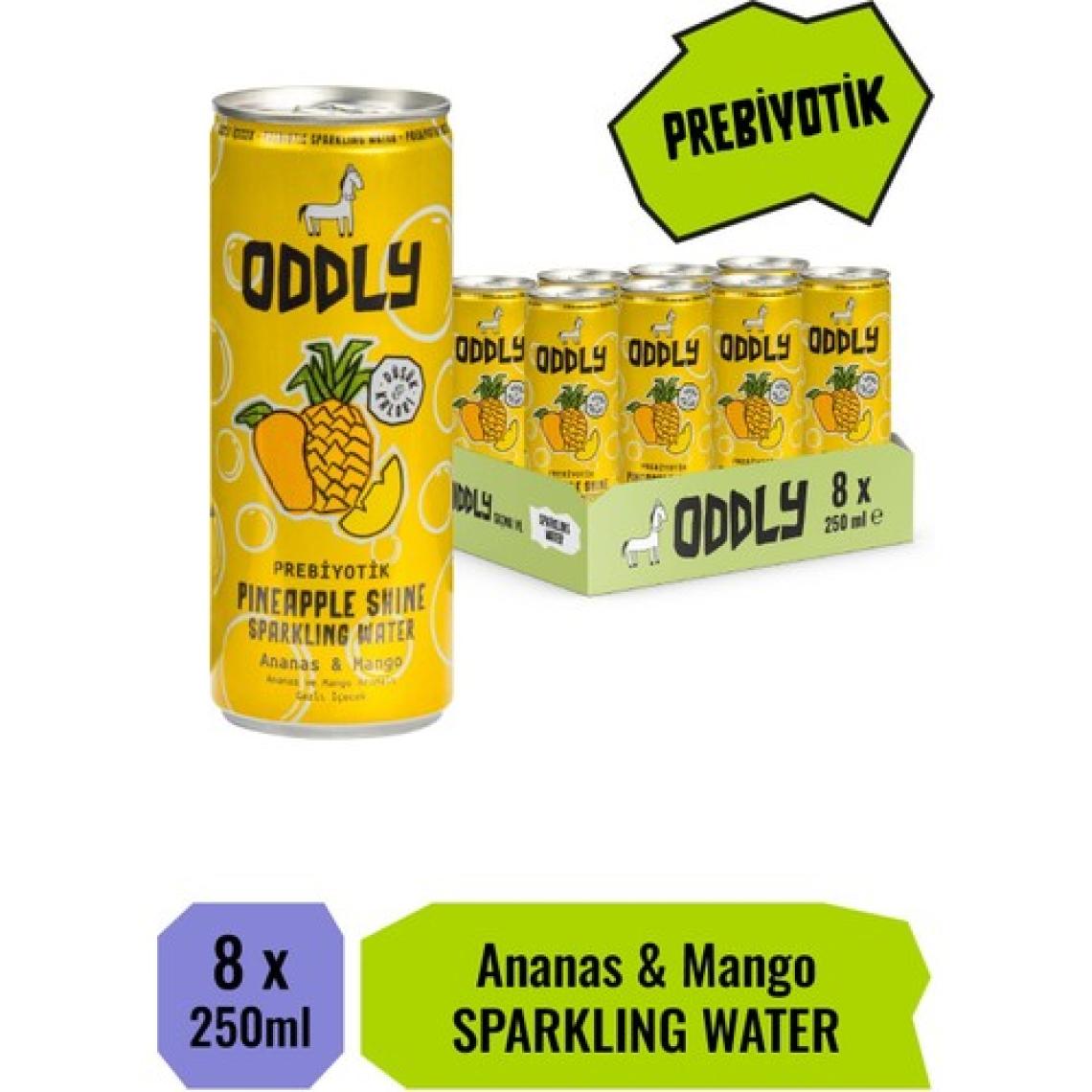 ODDLY Pıneapple Shıne Ananas Mango Kutu 250 ml x 8 Adet