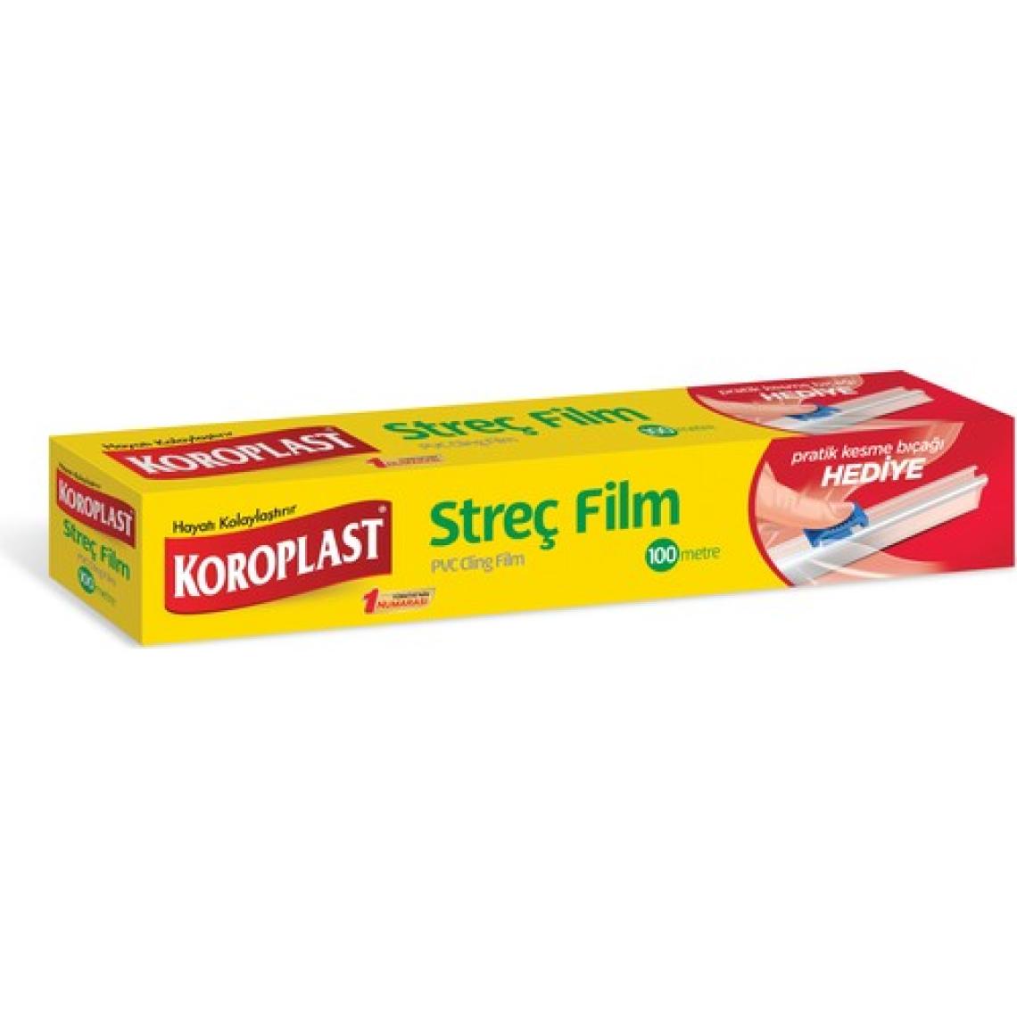 Koroplast Streç Film 100m   Kesme Bıçağı Hediyeli!