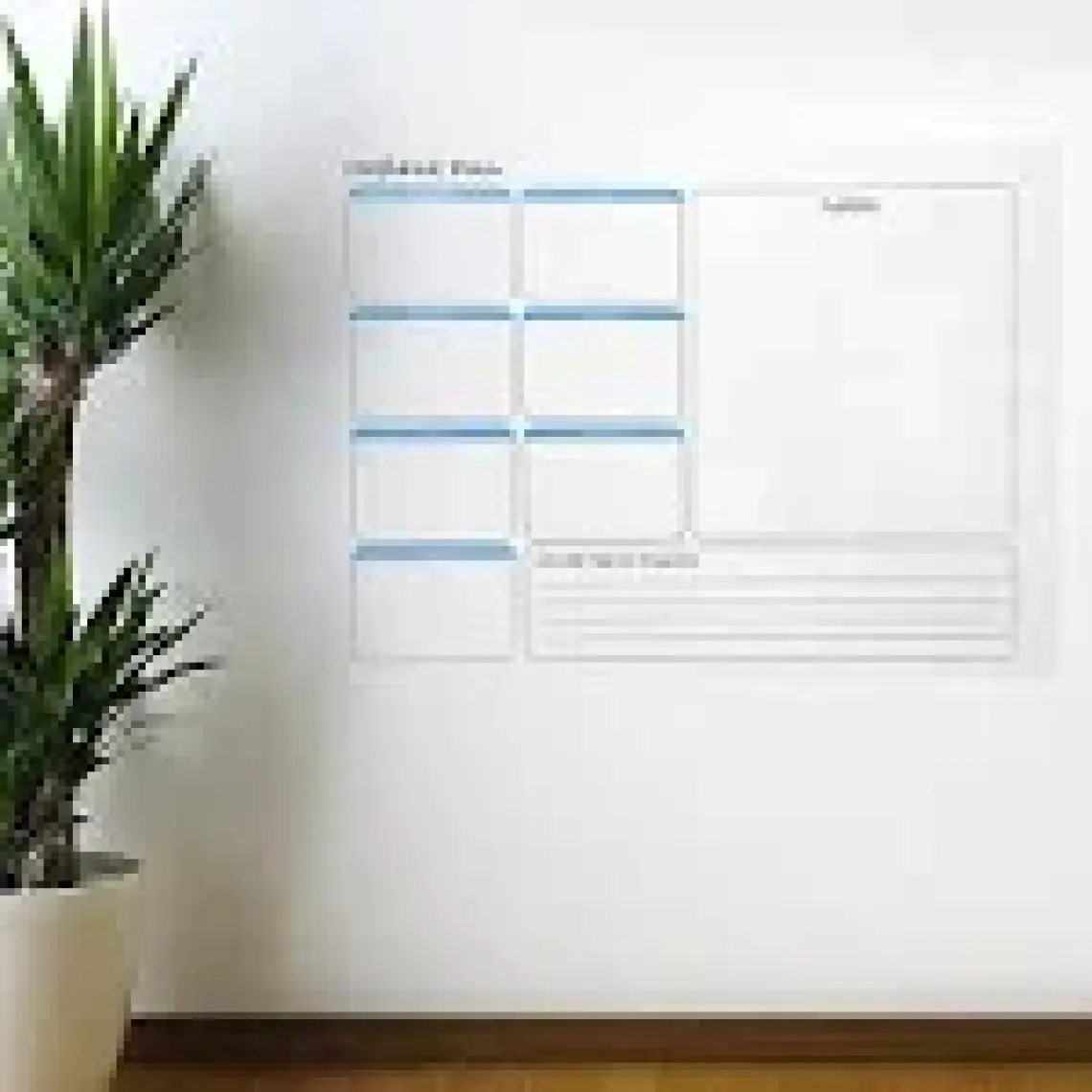 Buffer Haftalık Planlayıcı Manyetik Duvar Stickerı Takvim 100 cm x 60 cm