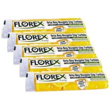 Florex Çöp Poşeti Limon Kokulu Büzgülü Orta Boy Çöp Torbasi