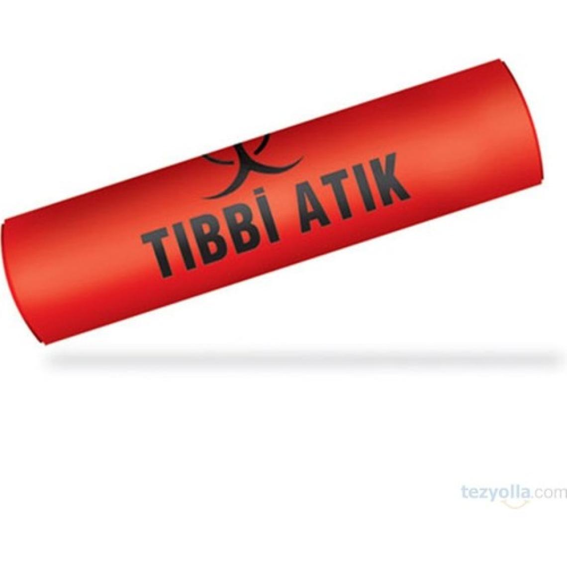 İlka Tıbbi Atık Çöp Torbası Orta Boy 55X60 cm Kırmızı 25'li (1 Koli) 50 Mikron
