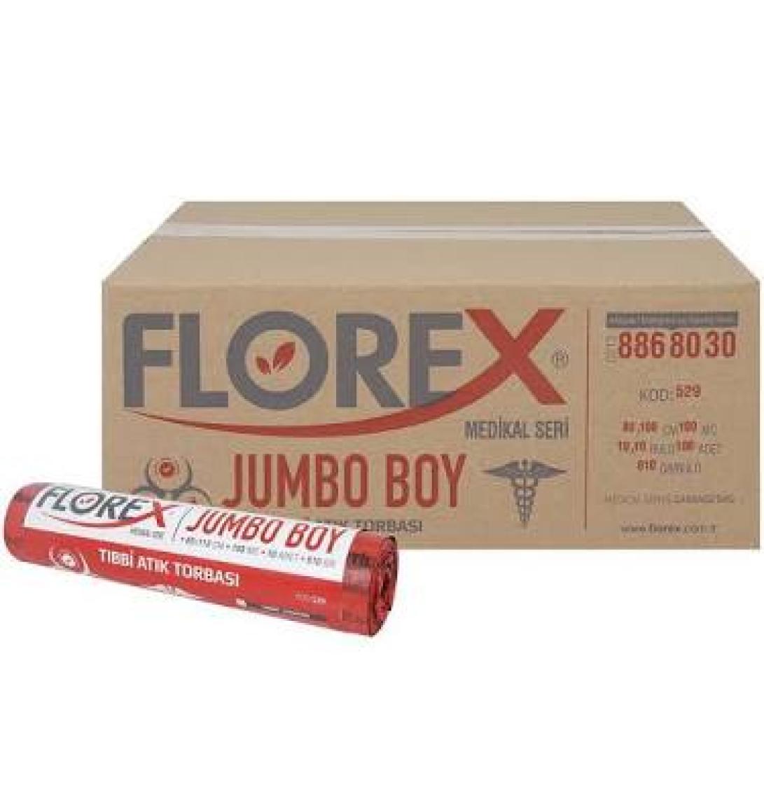 Florex Tıbbi Atık Çöp Poşeti 80x110 813 GR 10 Rulo