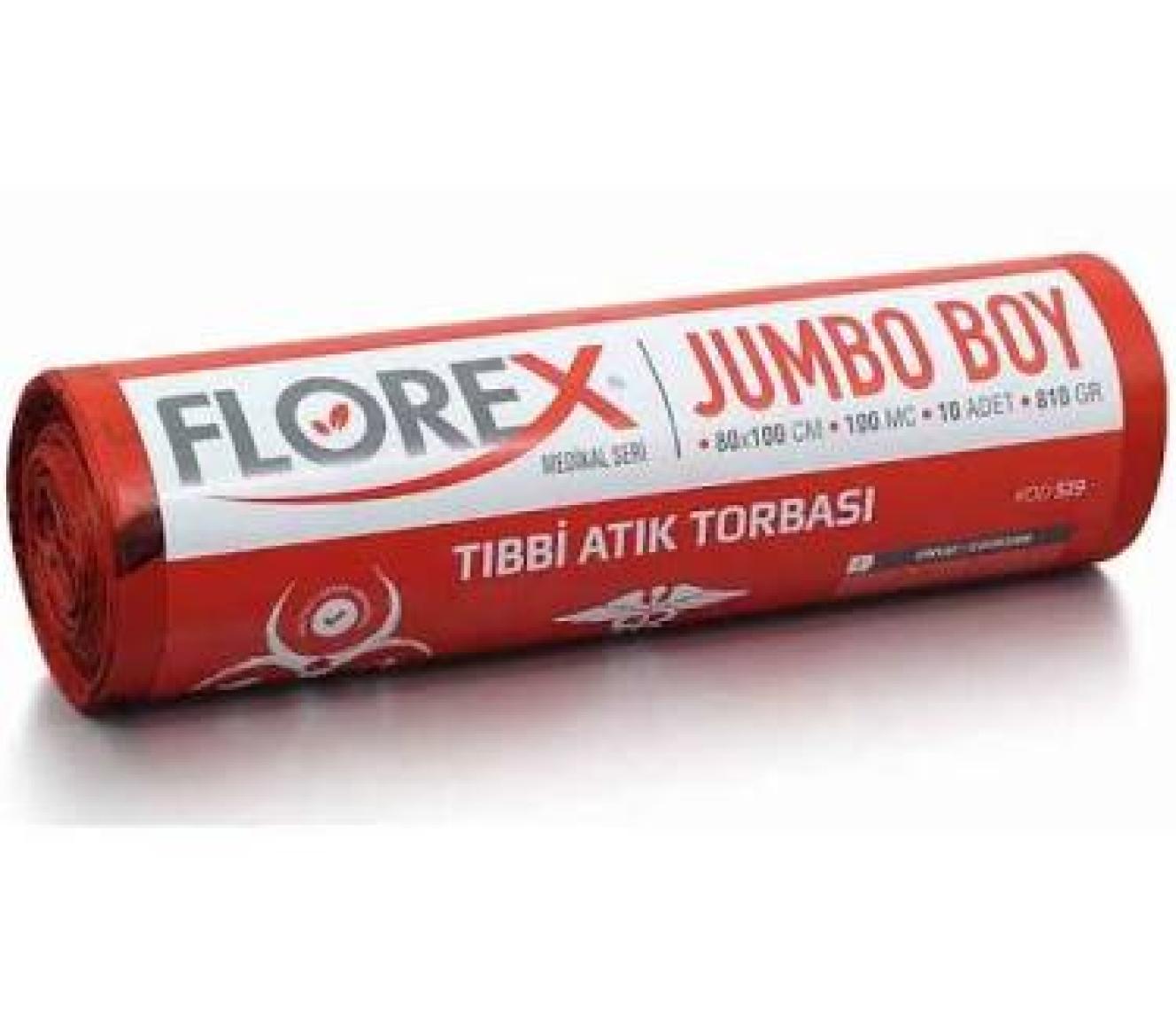 Florex Tıbbi Atık Çöp Poşeti 80x110 813 GR 10 Rulo