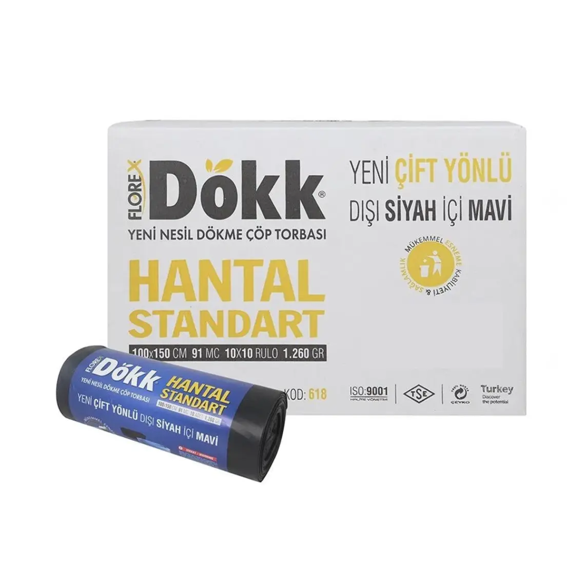 Florex Dökme Çöp Poşeti 100x150 Hantal Boy 1150 GR