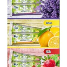 (3 Adet) Lavanta - Limon - Çilek Kokulu Büzgülü Çöp Torbası Orta Boy 120 Gr. 55x60 Cm.