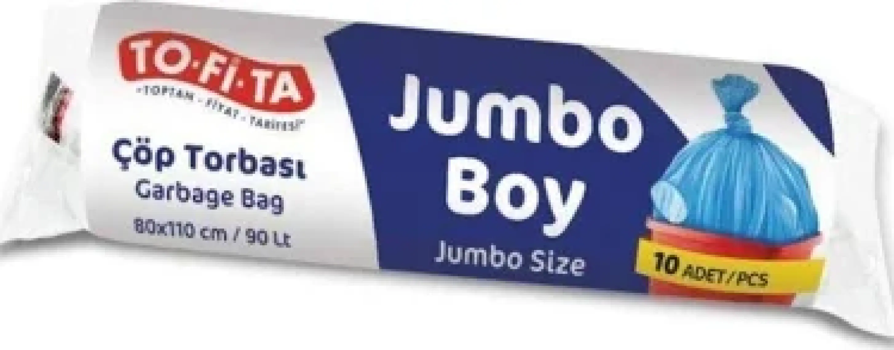 To-Fi-Ta Jumbo Boy Çöp Torbası 10'lu 80 x 110 cm
