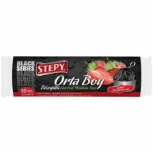 Büzgülü Orta Boy Çöp Torbası (ÇİLEK)