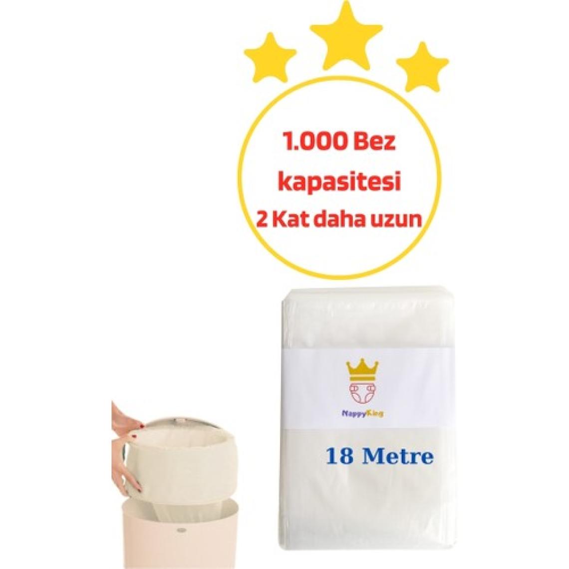 Korbell Uyumlu  1 ADET Çöp Poşeti - 1000 Bez Kapasitesi (Toplam 18 Metre)