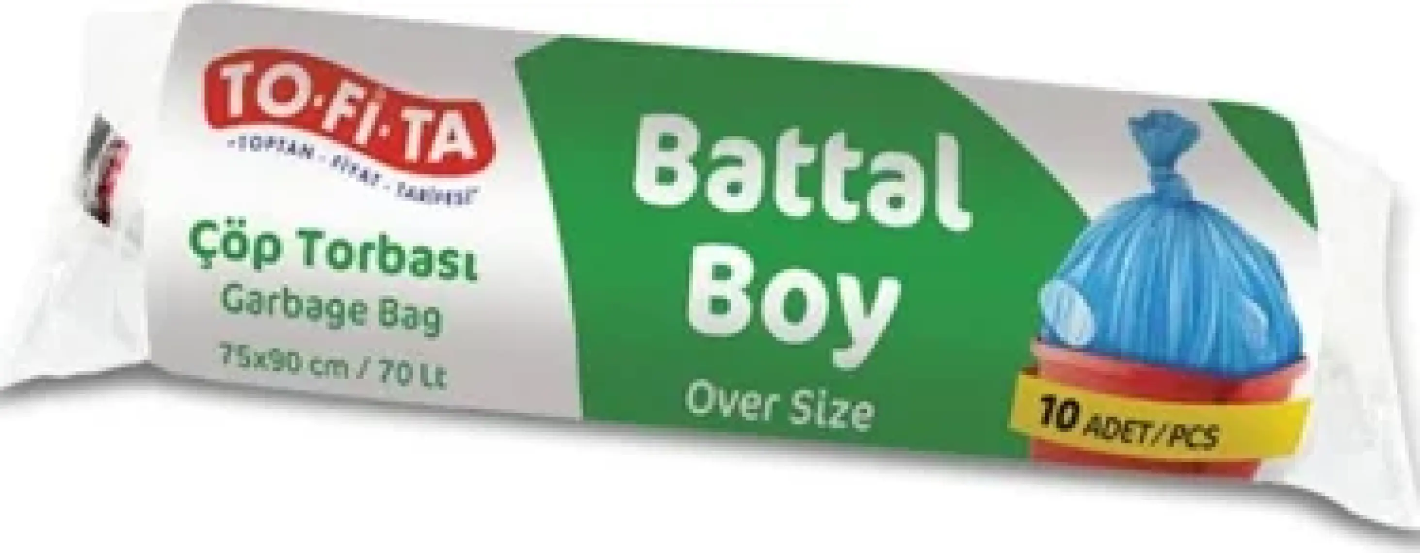 To-Fi-Ta Battal Boy Çöp Torbası 10'lu 75 x 90 cm