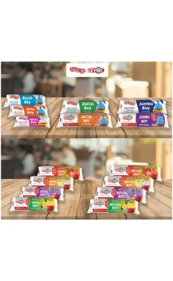 To-Fi-Ta Battal Boy Çöp Torbası 10'lu 75 x 90 cm