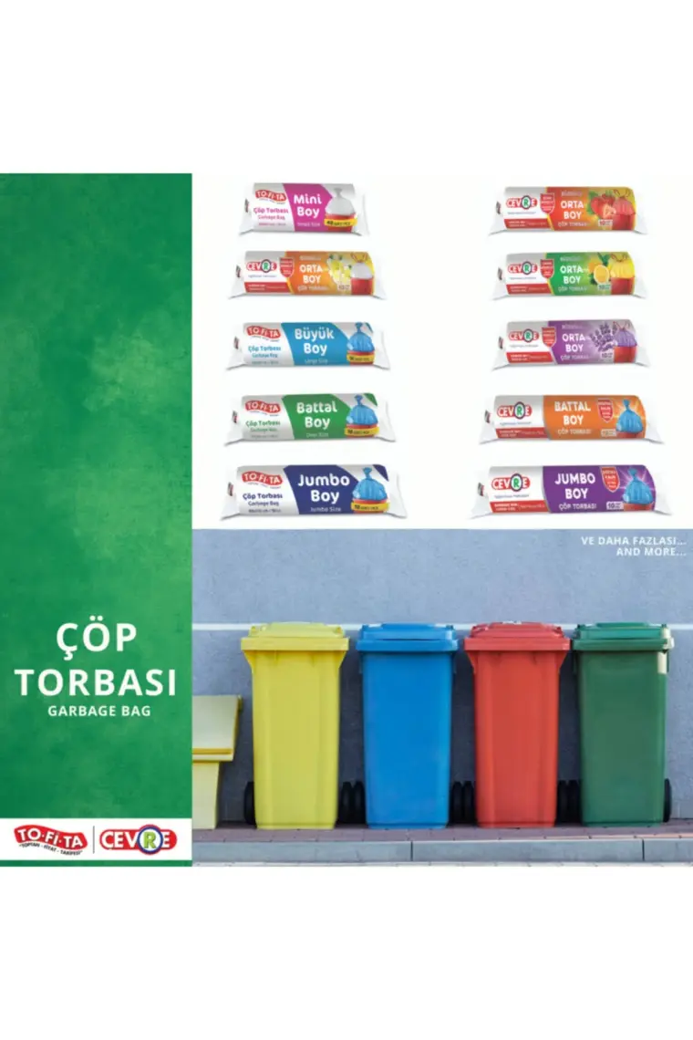 To-Fi-Ta Mini Boy Çöp Torbası 40'lı 40 x 47 cm