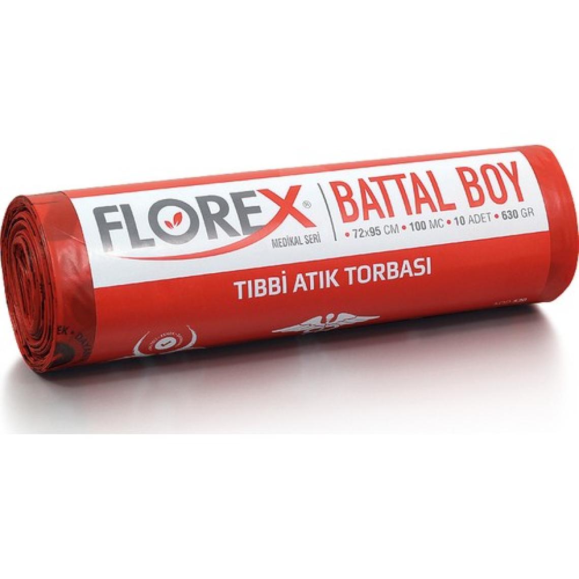 Florex Battal Boy Tıbbi Atık Çöp Poşeti 72 x 95 Cm