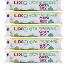 Çetiner Group Orta Boy Çöp Torbası 55 x 60 cm 20 Li Rulo x 5 Paket = 100 Adet (Mavi)