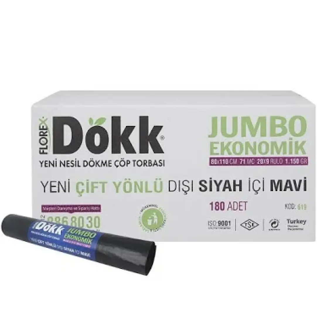 Florex Dökme Çöp Poşeti 80x110 1150 GR